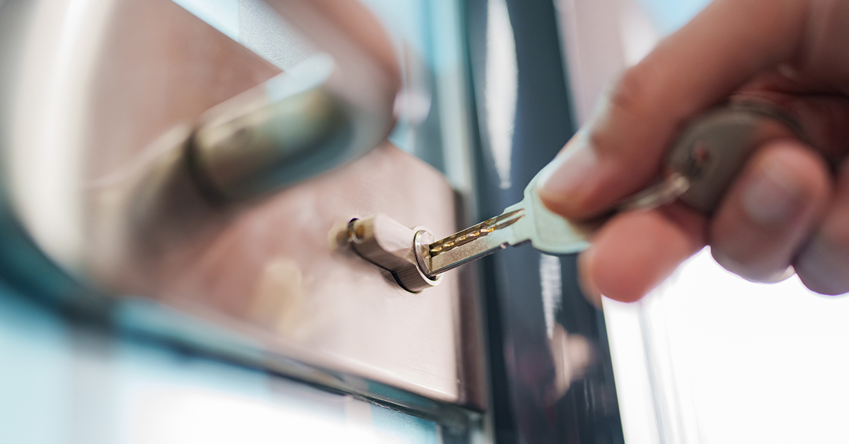 Key in a door lock