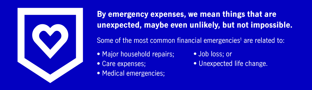 Emergency expenses are unexpected but not impossible.